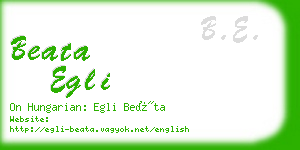 beata egli business card